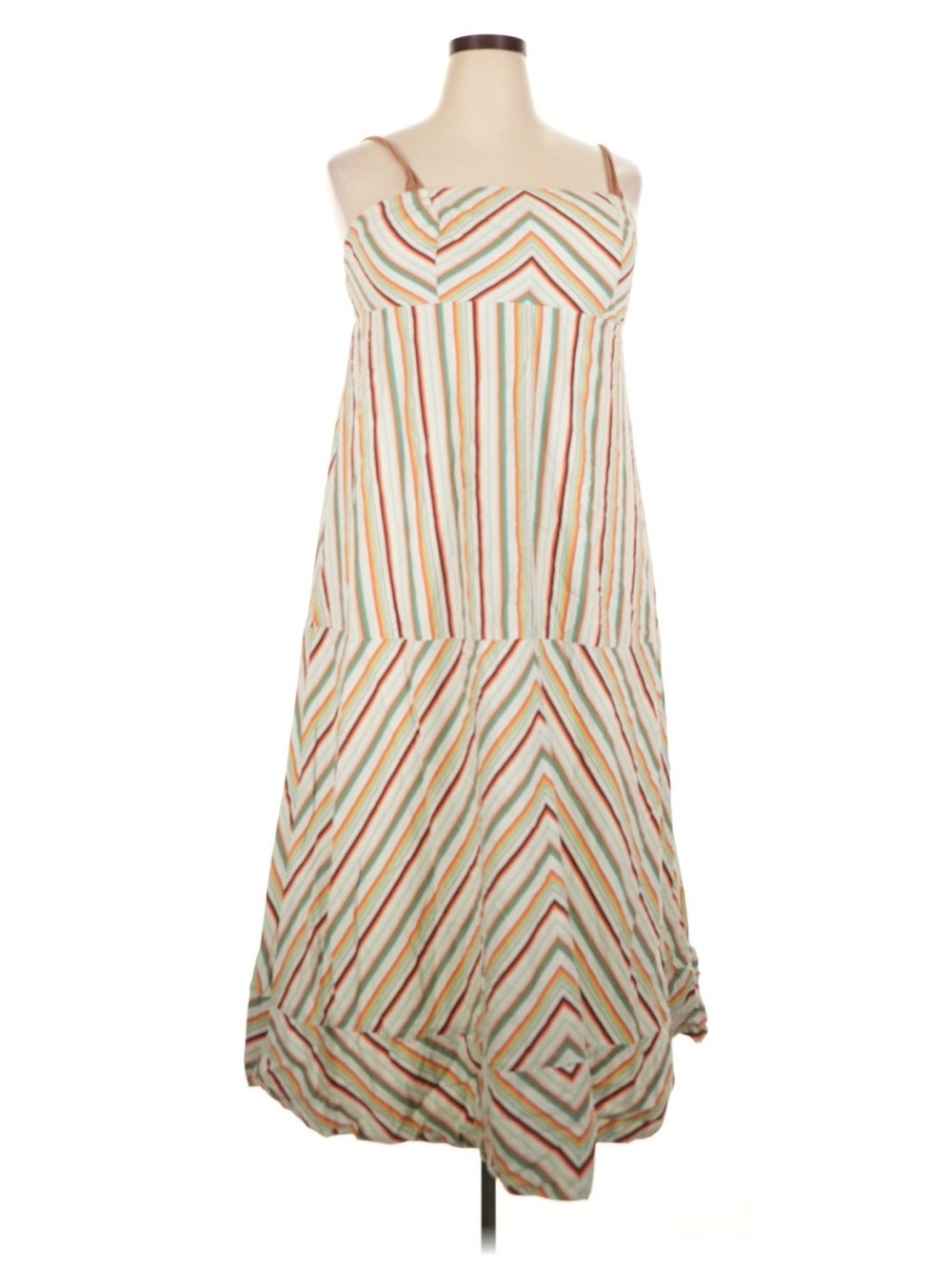 Anthropologie Maeve Square Neck Striped Midi Dress